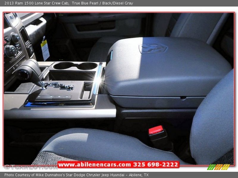 True Blue Pearl / Black/Diesel Gray 2013 Ram 1500 Lone Star Crew Cab