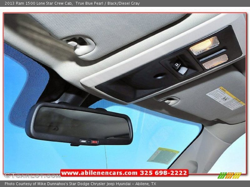 True Blue Pearl / Black/Diesel Gray 2013 Ram 1500 Lone Star Crew Cab
