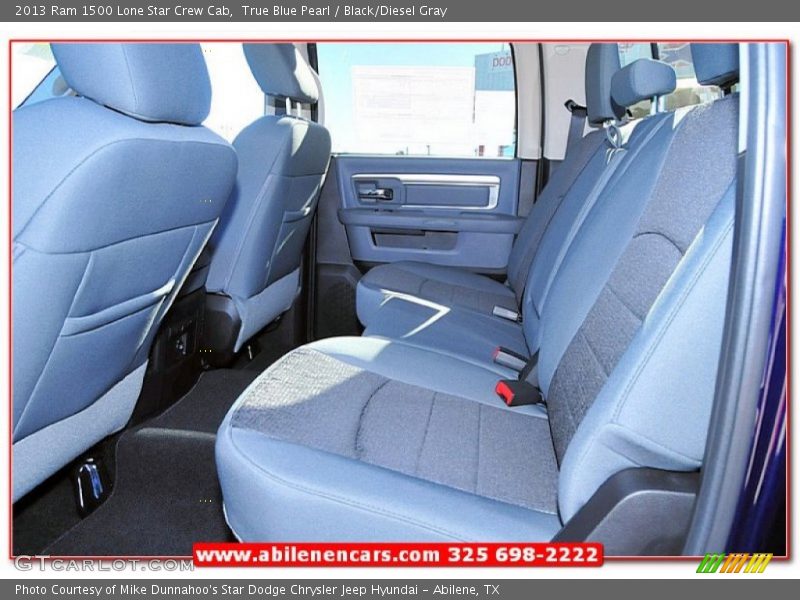 True Blue Pearl / Black/Diesel Gray 2013 Ram 1500 Lone Star Crew Cab