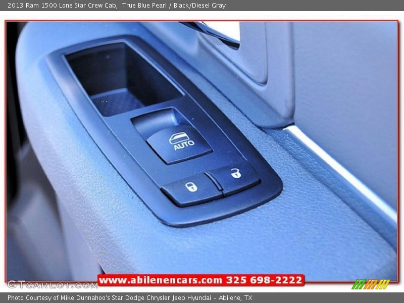 True Blue Pearl / Black/Diesel Gray 2013 Ram 1500 Lone Star Crew Cab