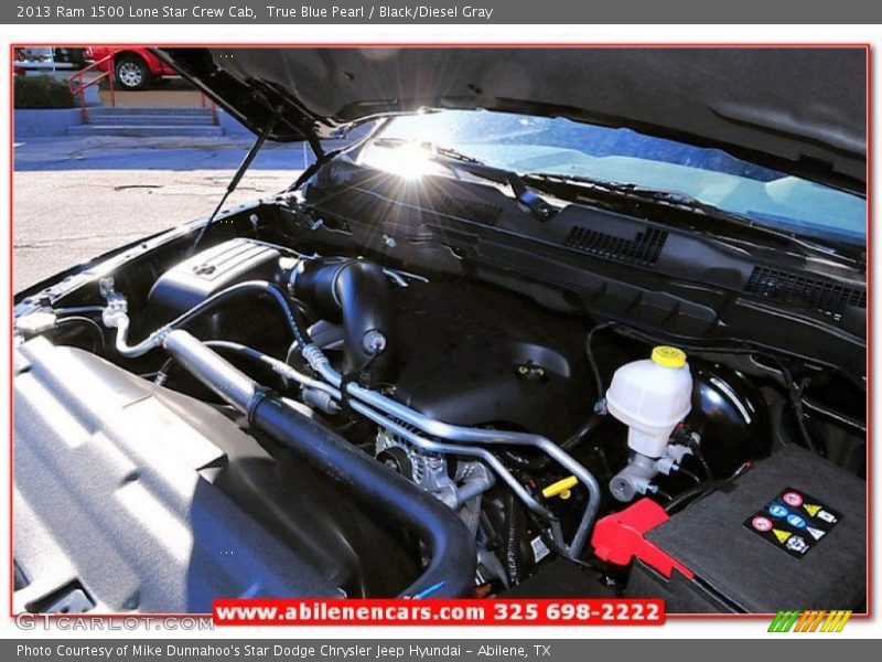 True Blue Pearl / Black/Diesel Gray 2013 Ram 1500 Lone Star Crew Cab