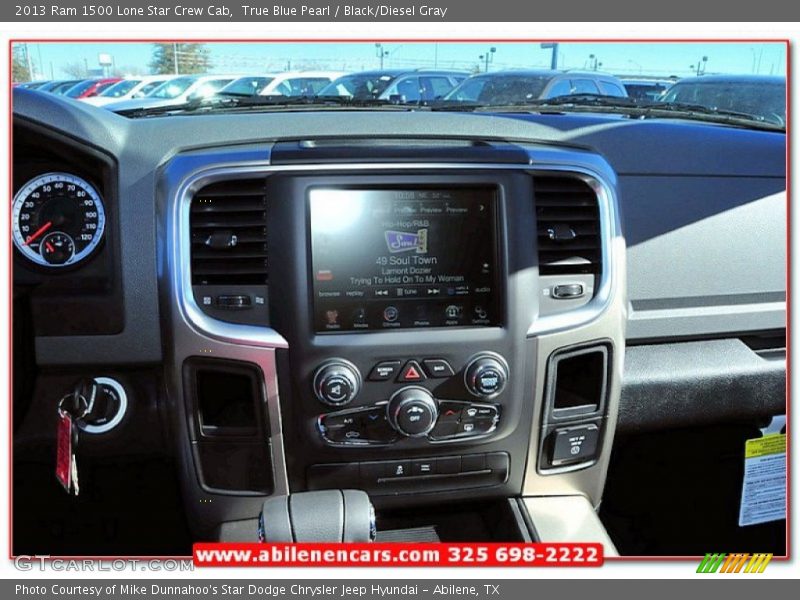 True Blue Pearl / Black/Diesel Gray 2013 Ram 1500 Lone Star Crew Cab