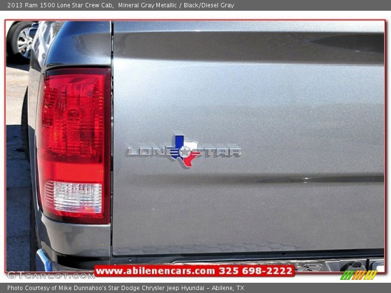 Mineral Gray Metallic / Black/Diesel Gray 2013 Ram 1500 Lone Star Crew Cab
