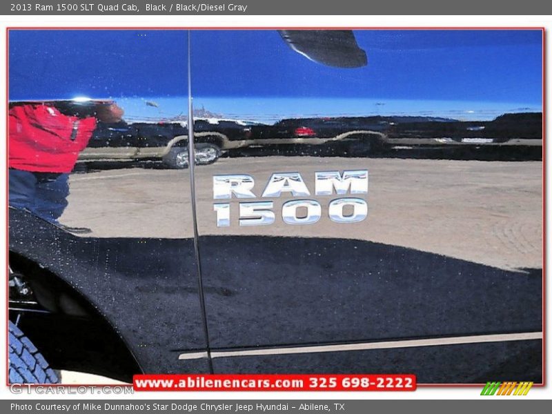 Black / Black/Diesel Gray 2013 Ram 1500 SLT Quad Cab