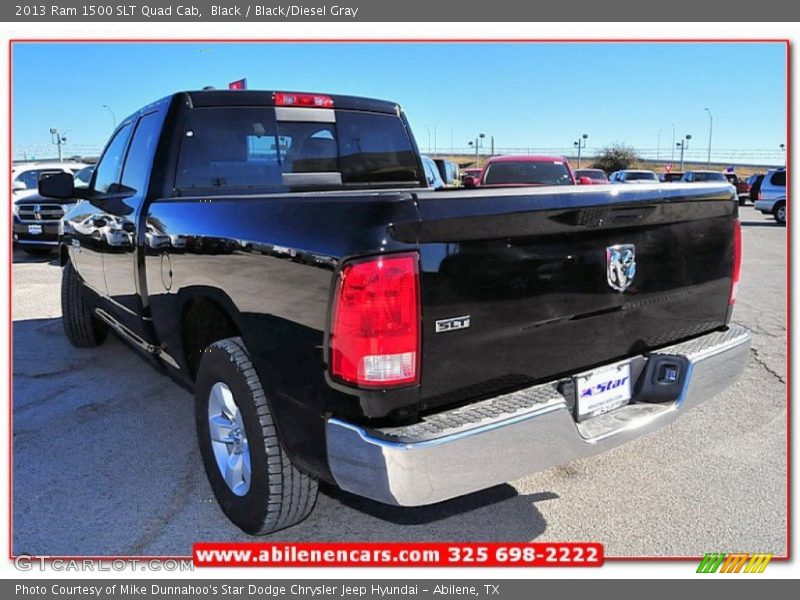 Black / Black/Diesel Gray 2013 Ram 1500 SLT Quad Cab