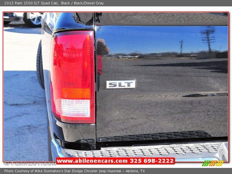 Black / Black/Diesel Gray 2013 Ram 1500 SLT Quad Cab