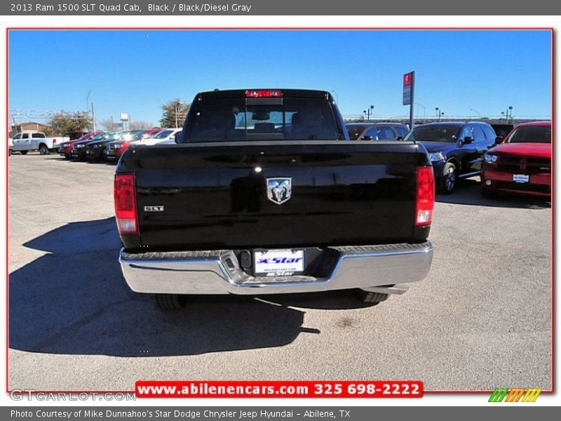 Black / Black/Diesel Gray 2013 Ram 1500 SLT Quad Cab