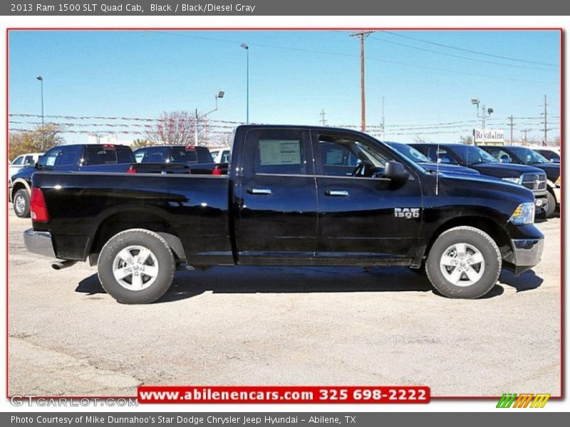 Black / Black/Diesel Gray 2013 Ram 1500 SLT Quad Cab