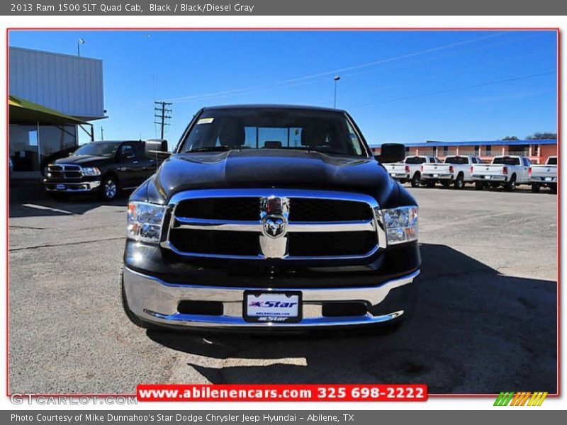 Black / Black/Diesel Gray 2013 Ram 1500 SLT Quad Cab