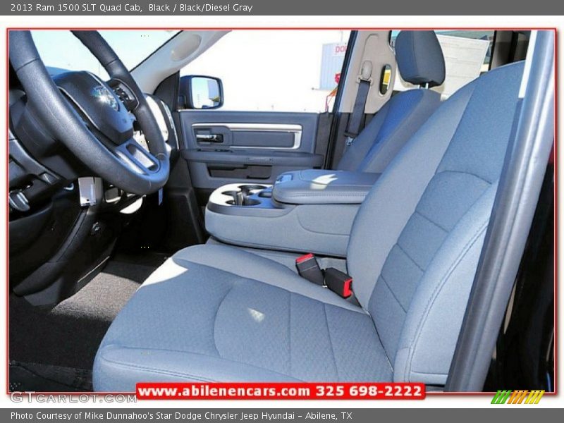Black / Black/Diesel Gray 2013 Ram 1500 SLT Quad Cab