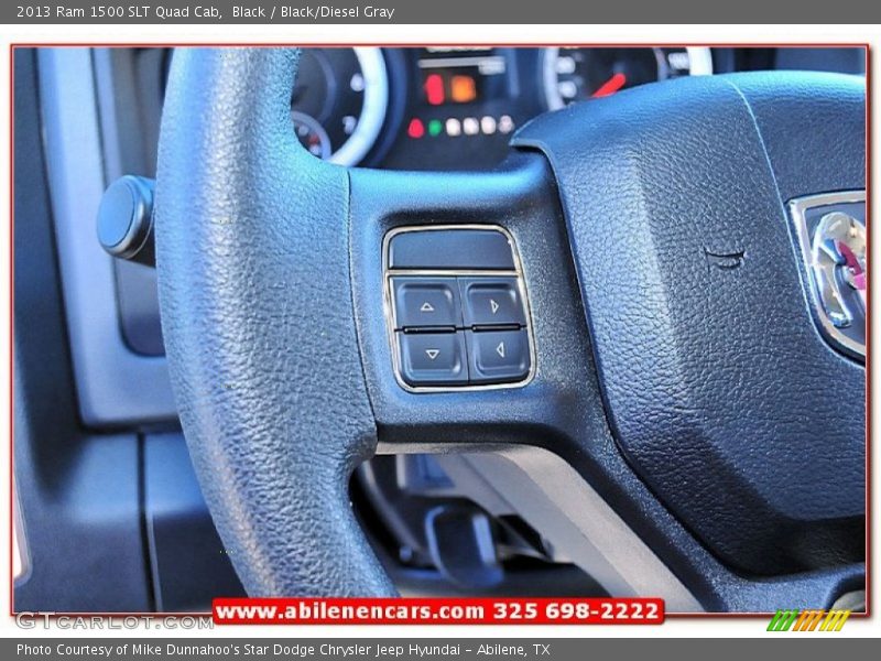 Black / Black/Diesel Gray 2013 Ram 1500 SLT Quad Cab