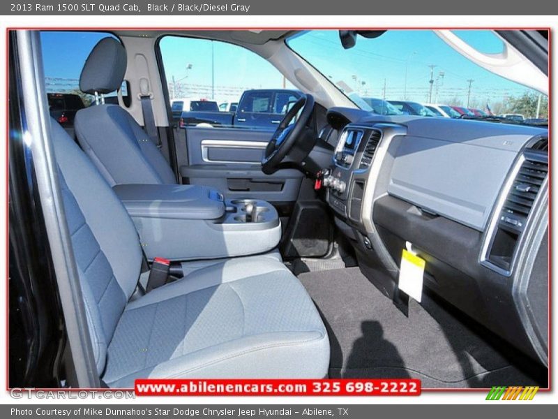Black / Black/Diesel Gray 2013 Ram 1500 SLT Quad Cab