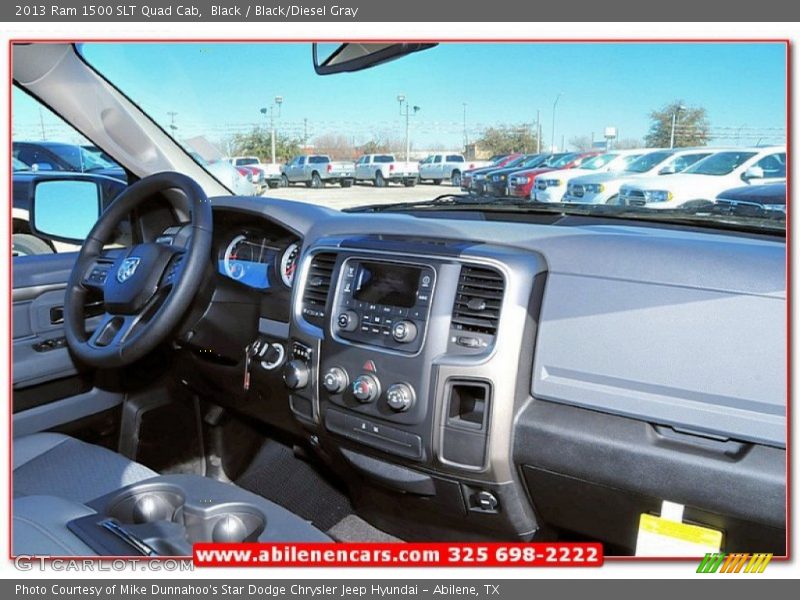 Black / Black/Diesel Gray 2013 Ram 1500 SLT Quad Cab