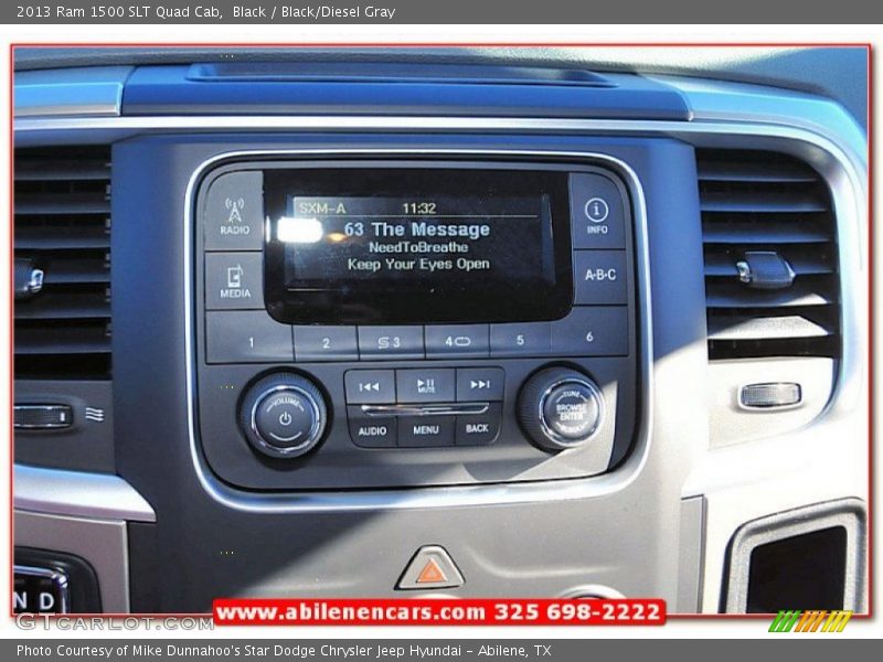 Black / Black/Diesel Gray 2013 Ram 1500 SLT Quad Cab