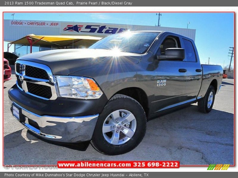 Prairie Pearl / Black/Diesel Gray 2013 Ram 1500 Tradesman Quad Cab