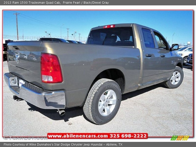 Prairie Pearl / Black/Diesel Gray 2013 Ram 1500 Tradesman Quad Cab