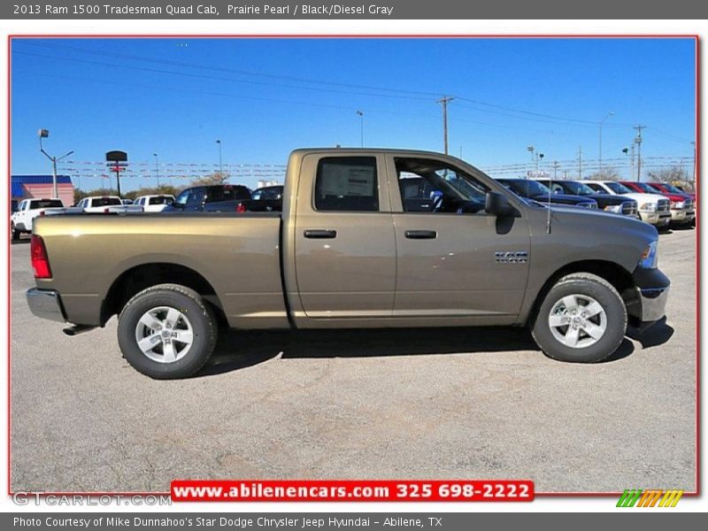 Prairie Pearl / Black/Diesel Gray 2013 Ram 1500 Tradesman Quad Cab