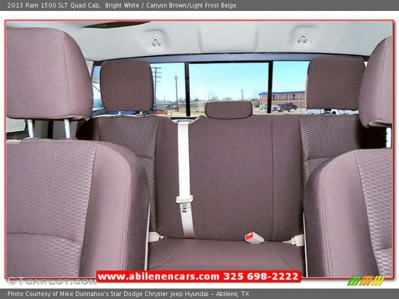 Bright White / Canyon Brown/Light Frost Beige 2013 Ram 1500 SLT Quad Cab
