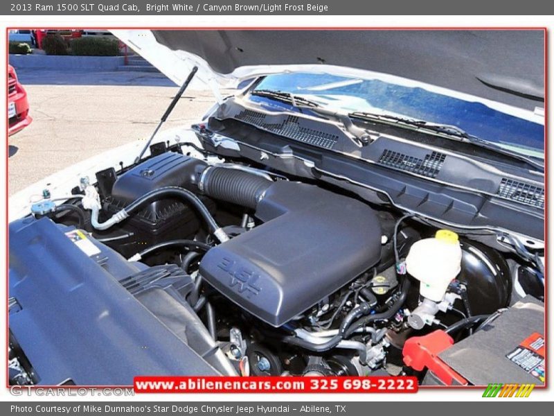 Bright White / Canyon Brown/Light Frost Beige 2013 Ram 1500 SLT Quad Cab