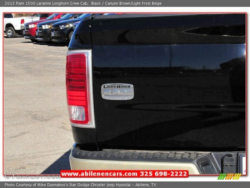 Black / Canyon Brown/Light Frost Beige 2013 Ram 1500 Laramie Longhorn Crew Cab