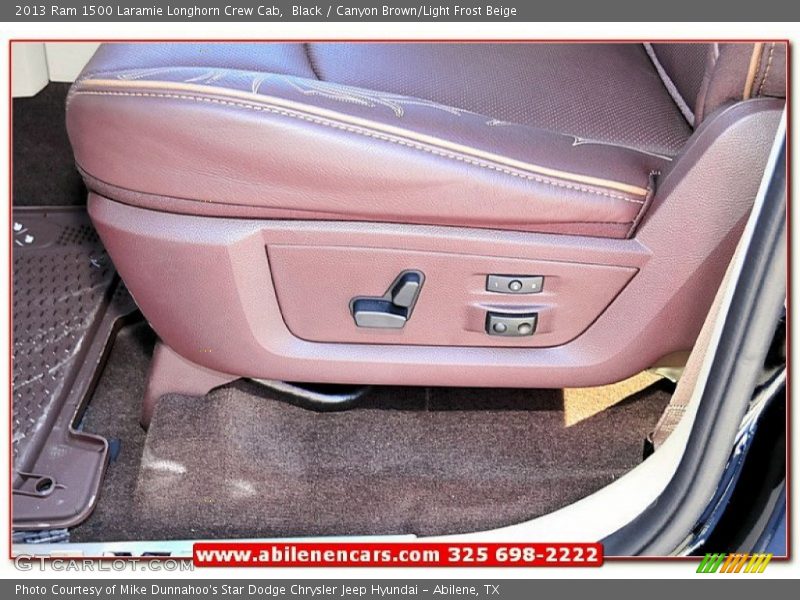 Black / Canyon Brown/Light Frost Beige 2013 Ram 1500 Laramie Longhorn Crew Cab