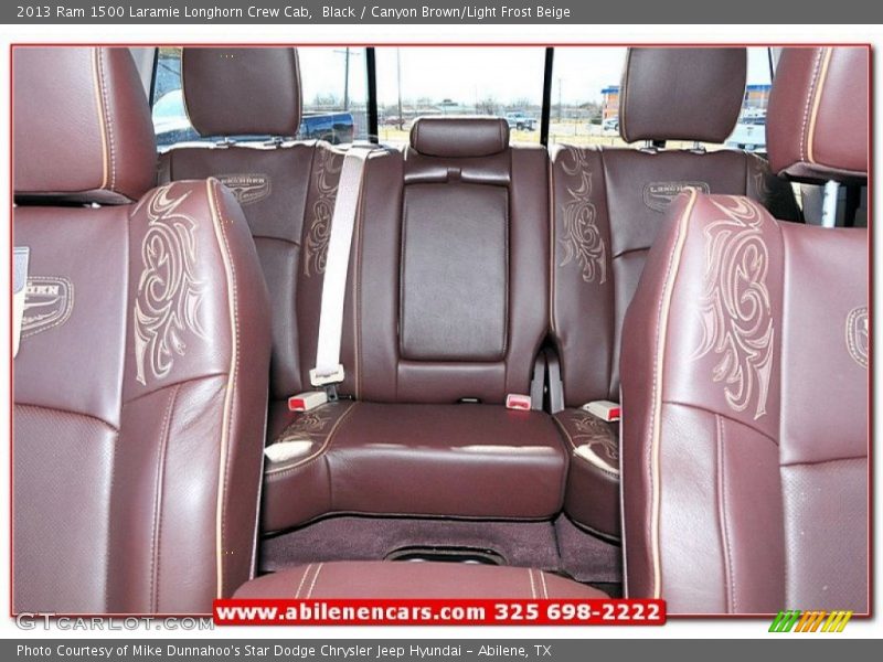 Black / Canyon Brown/Light Frost Beige 2013 Ram 1500 Laramie Longhorn Crew Cab