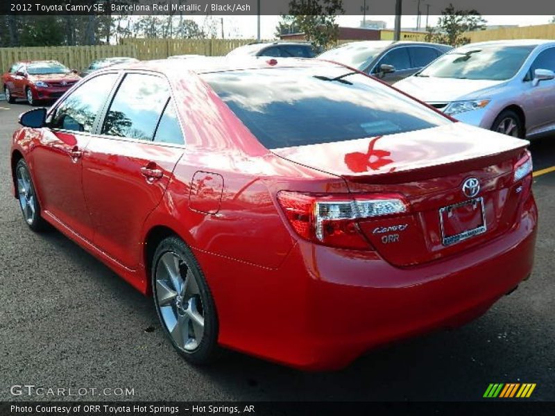 Barcelona Red Metallic / Black/Ash 2012 Toyota Camry SE