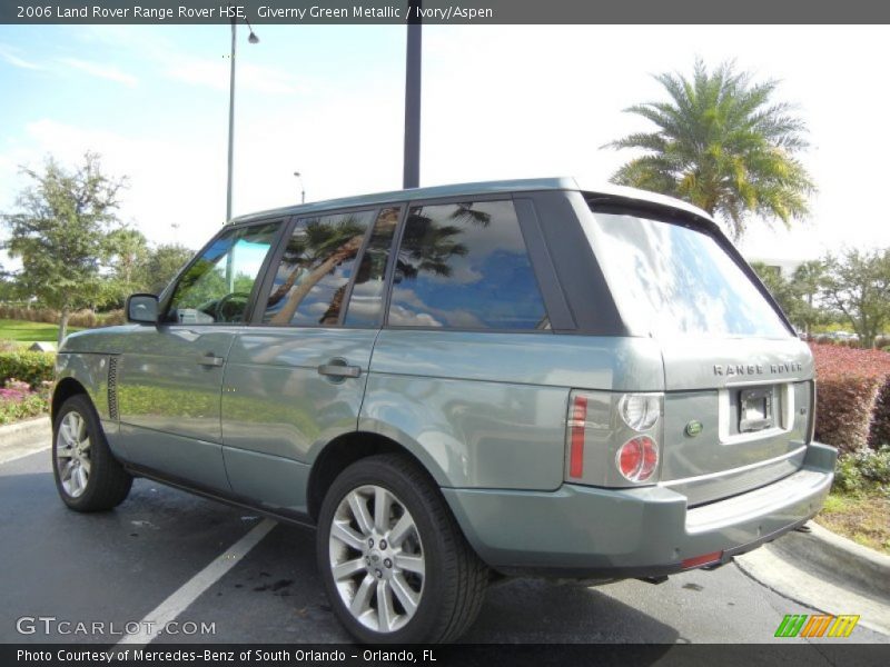 Giverny Green Metallic / Ivory/Aspen 2006 Land Rover Range Rover HSE