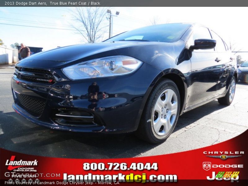 True Blue Pearl Coat / Black 2013 Dodge Dart Aero