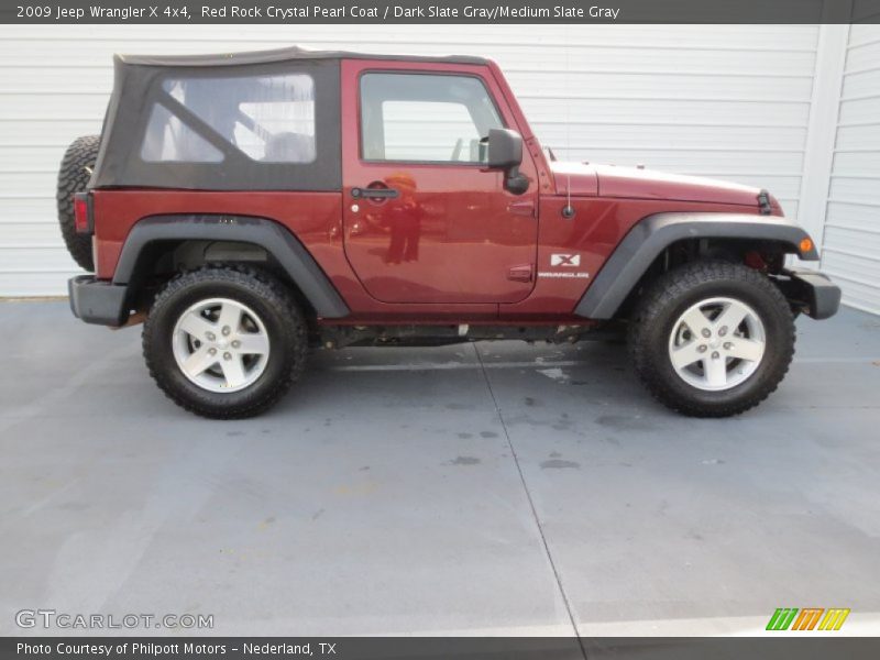 Red Rock Crystal Pearl Coat / Dark Slate Gray/Medium Slate Gray 2009 Jeep Wrangler X 4x4