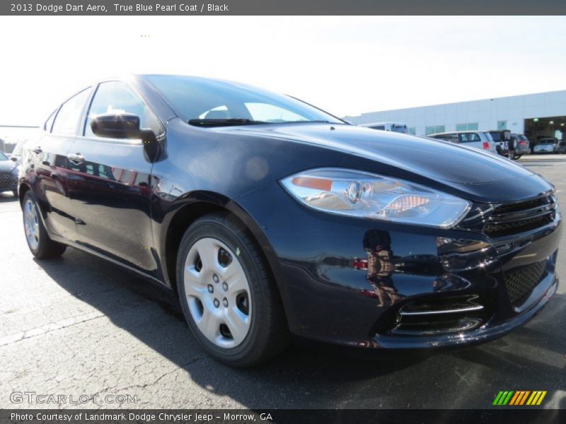 True Blue Pearl Coat / Black 2013 Dodge Dart Aero
