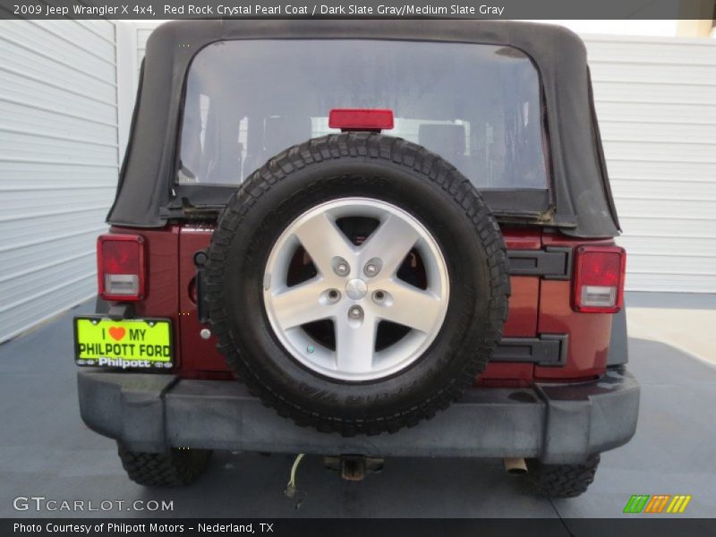 Red Rock Crystal Pearl Coat / Dark Slate Gray/Medium Slate Gray 2009 Jeep Wrangler X 4x4