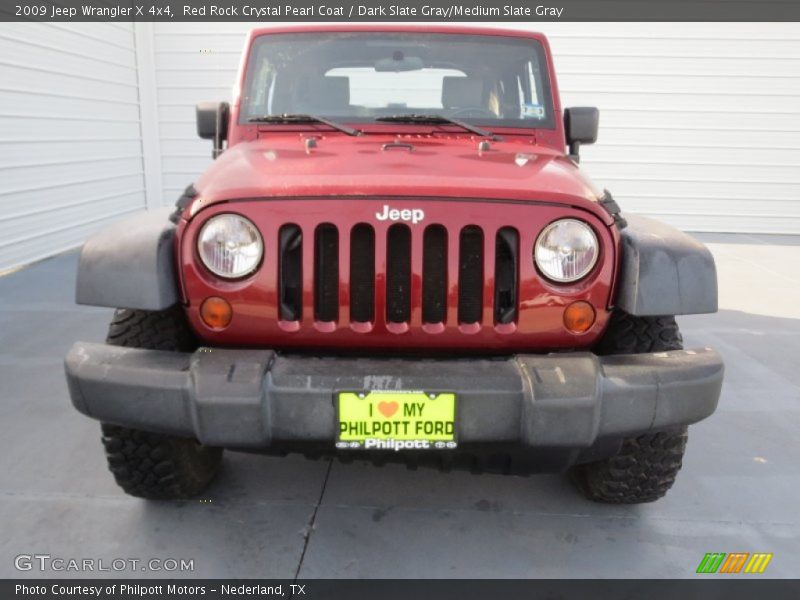 Red Rock Crystal Pearl Coat / Dark Slate Gray/Medium Slate Gray 2009 Jeep Wrangler X 4x4