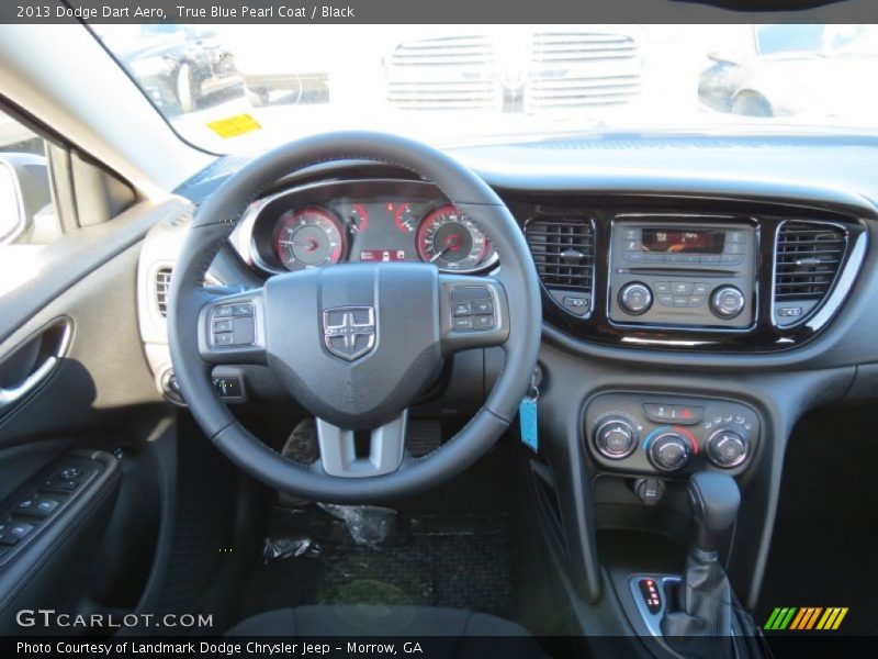 True Blue Pearl Coat / Black 2013 Dodge Dart Aero