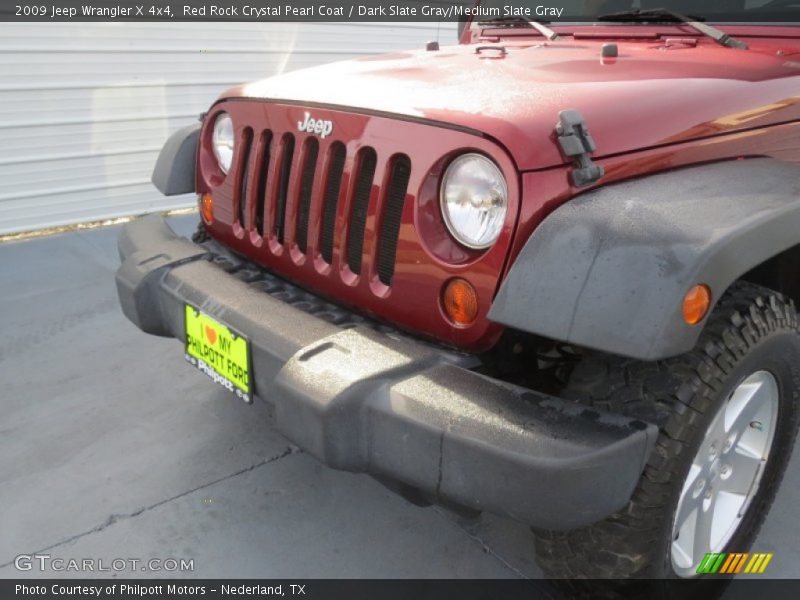 Red Rock Crystal Pearl Coat / Dark Slate Gray/Medium Slate Gray 2009 Jeep Wrangler X 4x4