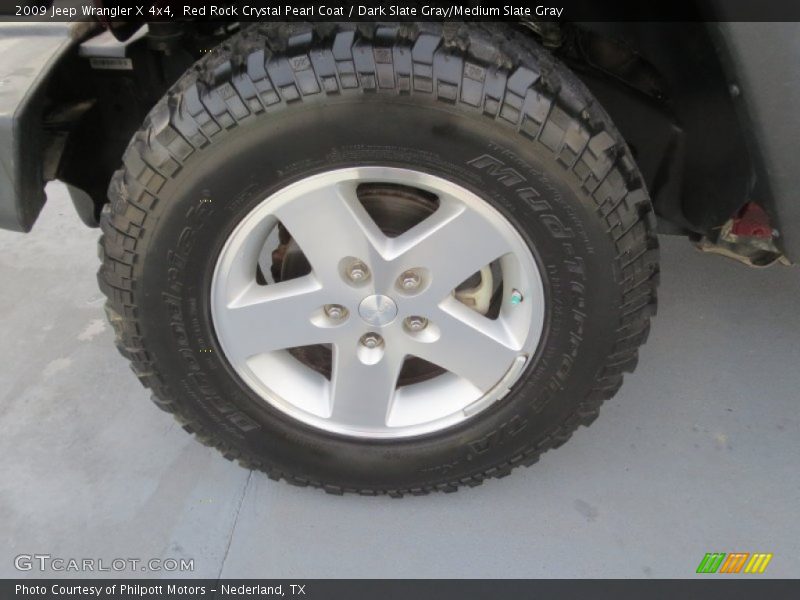 Red Rock Crystal Pearl Coat / Dark Slate Gray/Medium Slate Gray 2009 Jeep Wrangler X 4x4