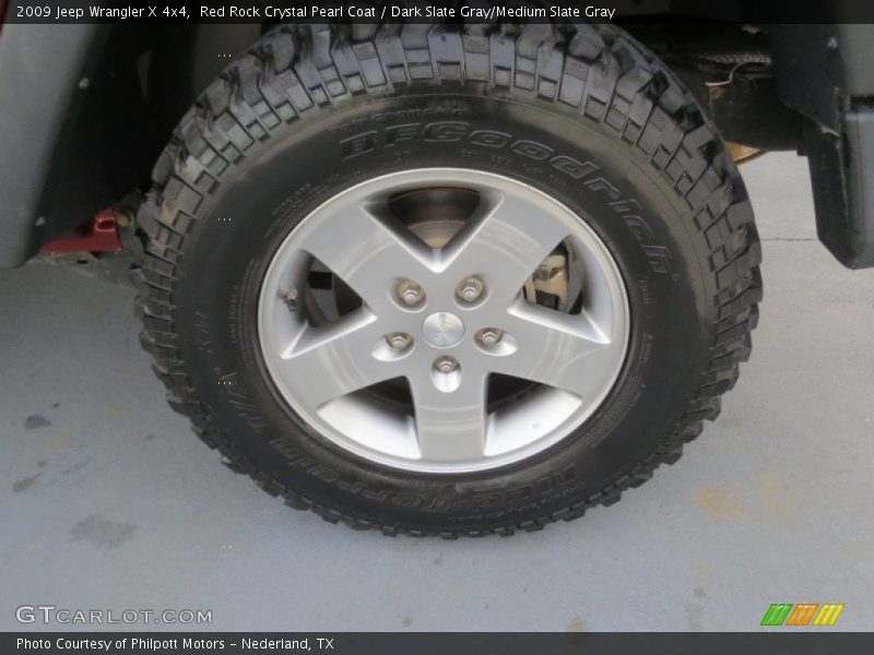Red Rock Crystal Pearl Coat / Dark Slate Gray/Medium Slate Gray 2009 Jeep Wrangler X 4x4