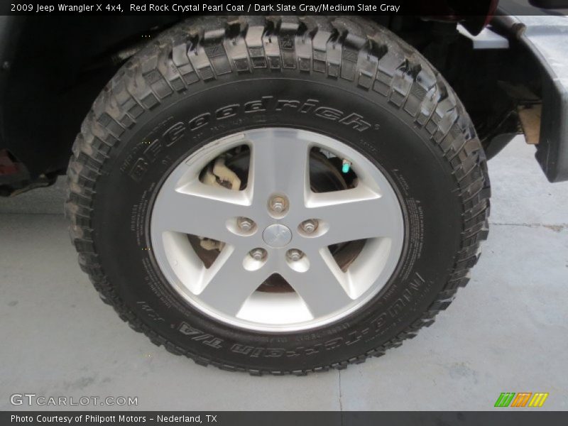 Red Rock Crystal Pearl Coat / Dark Slate Gray/Medium Slate Gray 2009 Jeep Wrangler X 4x4