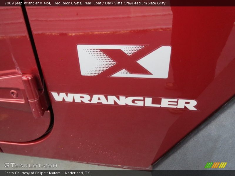 Red Rock Crystal Pearl Coat / Dark Slate Gray/Medium Slate Gray 2009 Jeep Wrangler X 4x4