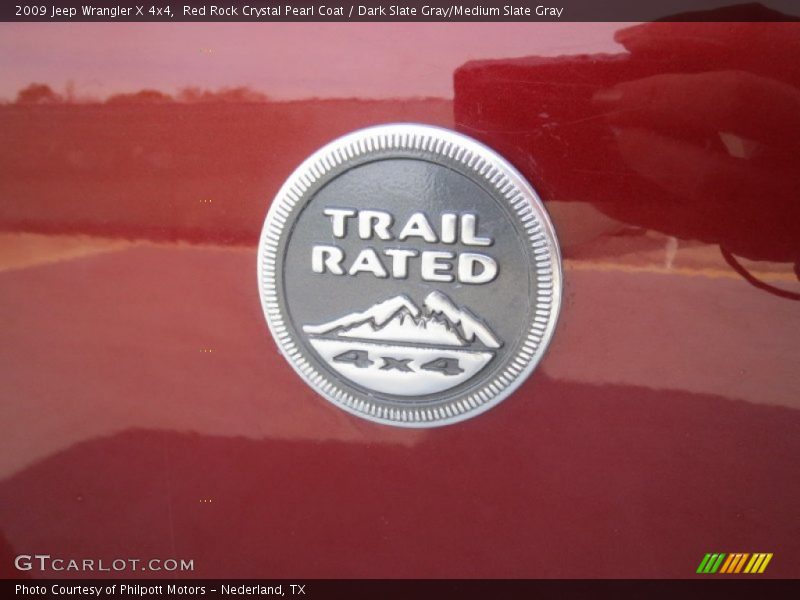 Red Rock Crystal Pearl Coat / Dark Slate Gray/Medium Slate Gray 2009 Jeep Wrangler X 4x4