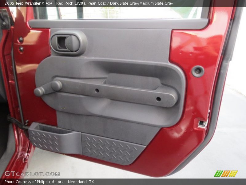 Red Rock Crystal Pearl Coat / Dark Slate Gray/Medium Slate Gray 2009 Jeep Wrangler X 4x4
