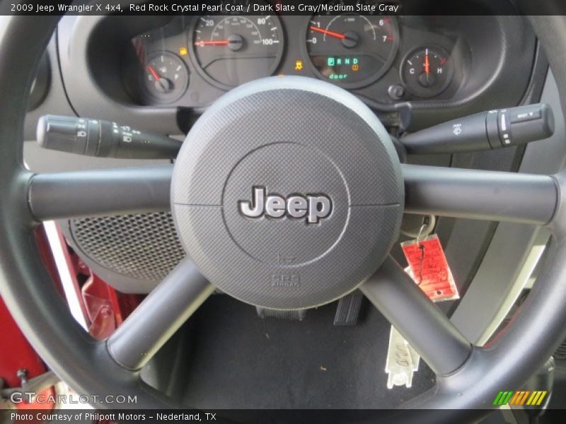 Red Rock Crystal Pearl Coat / Dark Slate Gray/Medium Slate Gray 2009 Jeep Wrangler X 4x4