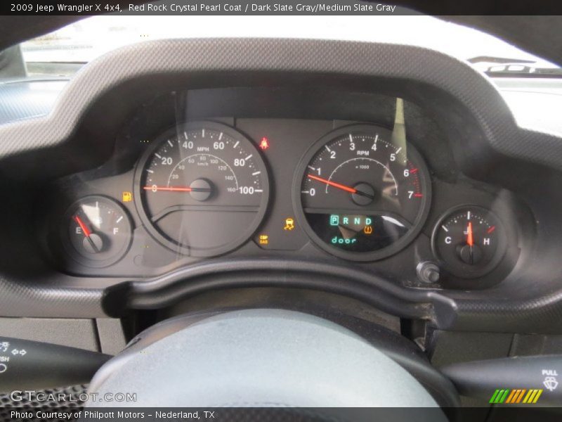 Red Rock Crystal Pearl Coat / Dark Slate Gray/Medium Slate Gray 2009 Jeep Wrangler X 4x4