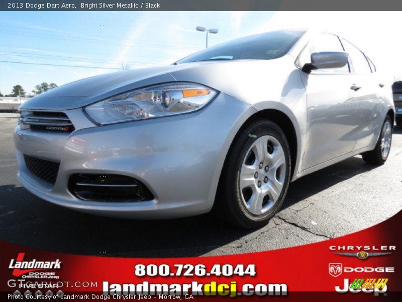 Bright Silver Metallic / Black 2013 Dodge Dart Aero