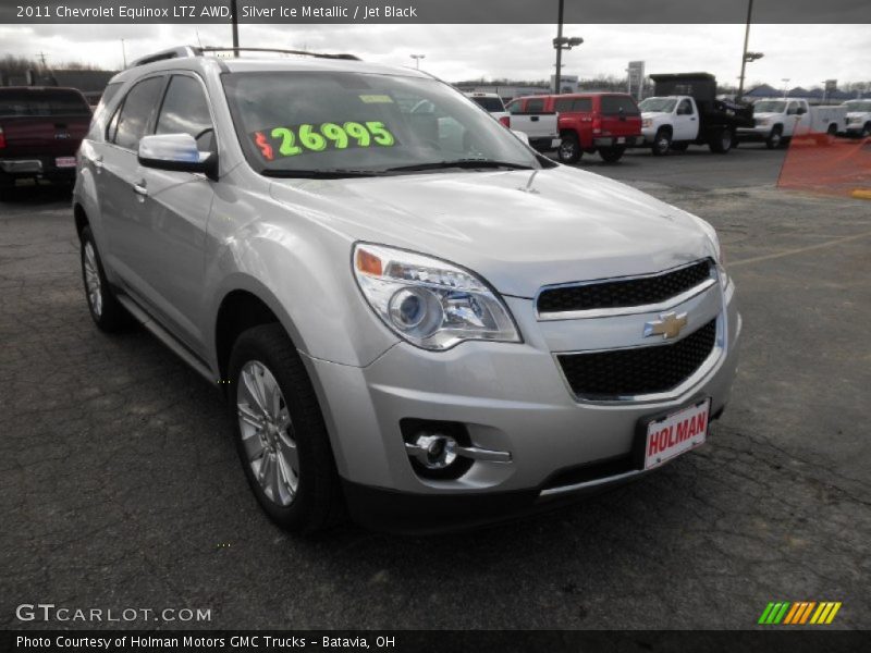 Silver Ice Metallic / Jet Black 2011 Chevrolet Equinox LTZ AWD