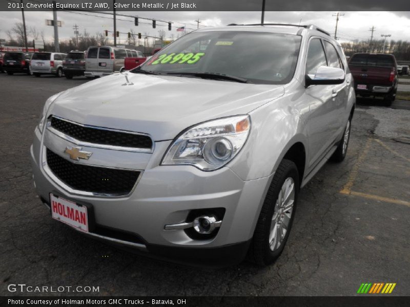 Silver Ice Metallic / Jet Black 2011 Chevrolet Equinox LTZ AWD