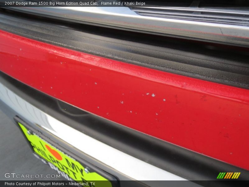 Flame Red / Khaki Beige 2007 Dodge Ram 1500 Big Horn Edition Quad Cab