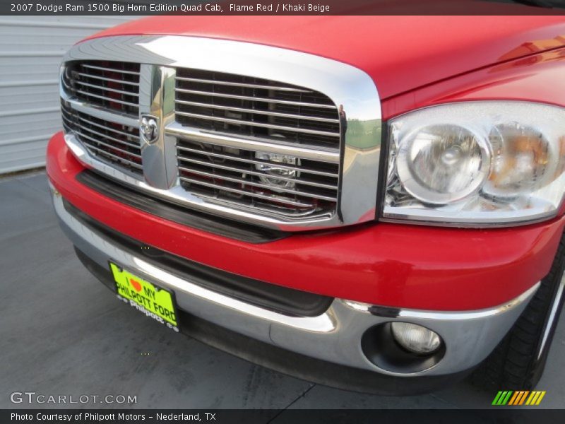 Flame Red / Khaki Beige 2007 Dodge Ram 1500 Big Horn Edition Quad Cab