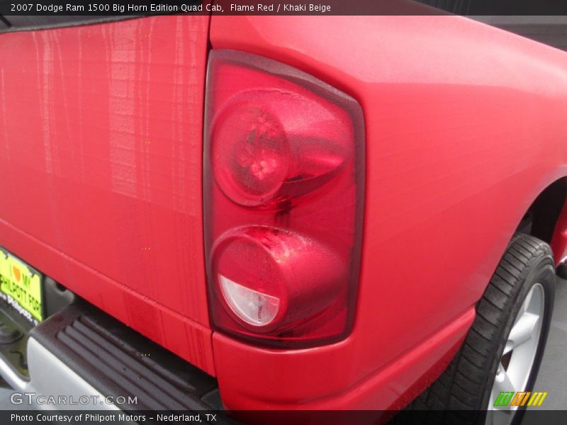 Flame Red / Khaki Beige 2007 Dodge Ram 1500 Big Horn Edition Quad Cab