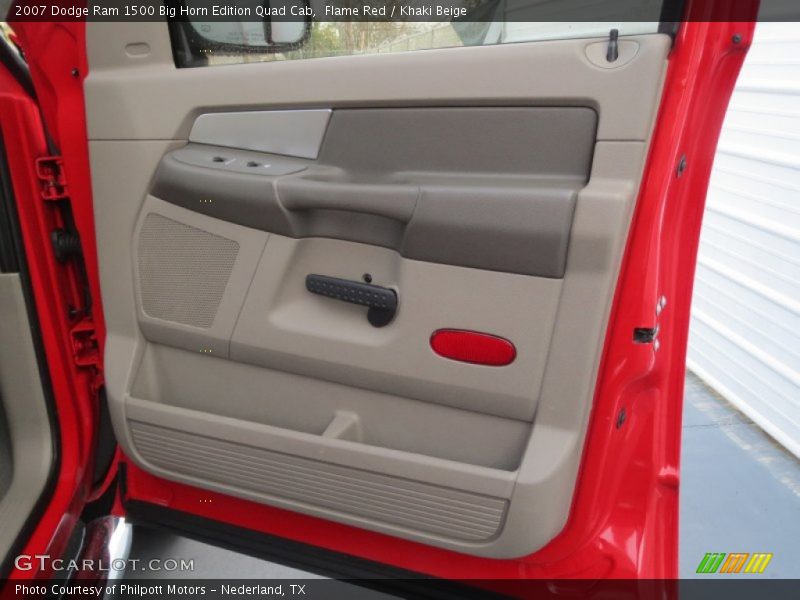 Flame Red / Khaki Beige 2007 Dodge Ram 1500 Big Horn Edition Quad Cab